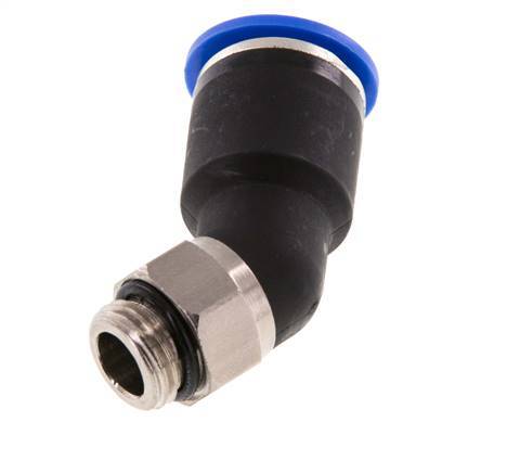 12mm x G1/4'' 45deg Winkel-Steckverschraubung mit Außengewinde Messing/PA 66 NBR [2 Stück]