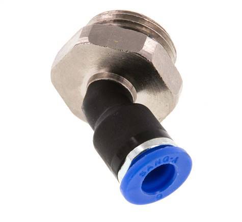 6mm x G3/8'' 45deg Elbow Push-in Fitting with Male Threads Brass/PA 66 NBR [2 Pieces]