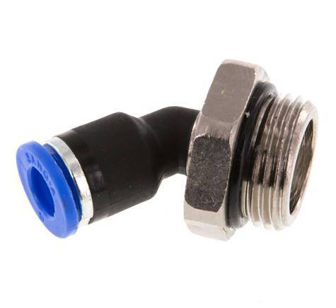 6mm x G3/8'' 45Grad Winkel-Steckverschraubung mit Außengewinde Messing/PA 66 NBR [2 Stück]