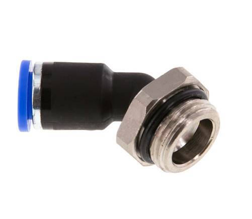 8mm x G3/8'' 45Grad Winkel-Steckverschraubung mit Außengewinde Messing/PA 66 NBR [2 Stück]