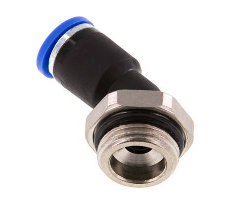 8mm x G3/8'' 45Grad Winkel-Steckverschraubung mit Außengewinde Messing/PA 66 NBR [2 Stück]