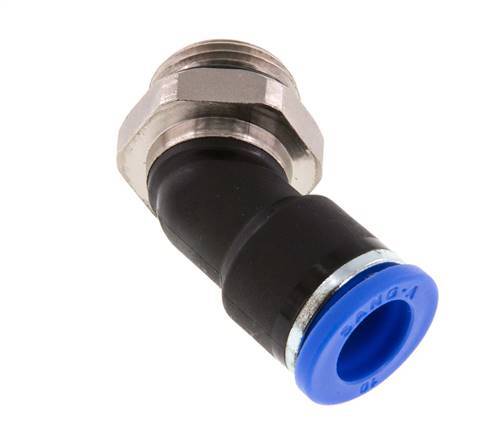 10mm x G3/8'' 45Grad Winkel-Steckverschraubung mit Außengewinde Messing/PA 66 NBR [2 Stück]