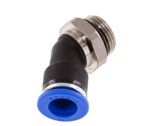 10mm x G3/8'' 45Grad Winkel-Steckverschraubung mit Außengewinde Messing/PA 66 NBR [2 Stück]
