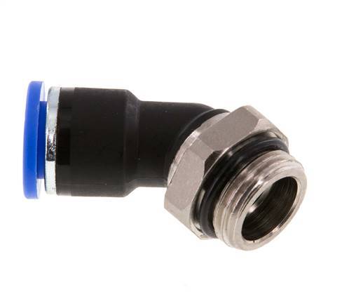 10mm x G3/8'' 45Grad Winkel-Steckverschraubung mit Außengewinde Messing/PA 66 NBR [2 Stück]