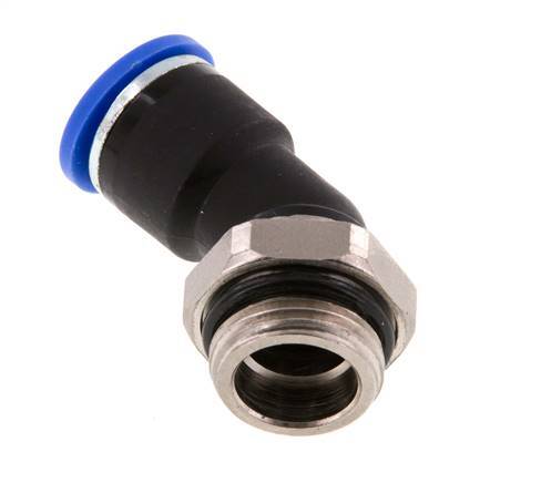 10mm x G3/8'' 45Grad Winkel-Steckverschraubung mit Außengewinde Messing/PA 66 NBR [2 Stück]