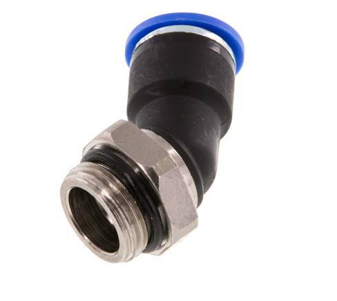 10mm x G3/8'' 45Grad Winkel-Steckverschraubung mit Außengewinde Messing/PA 66 NBR [2 Stück]