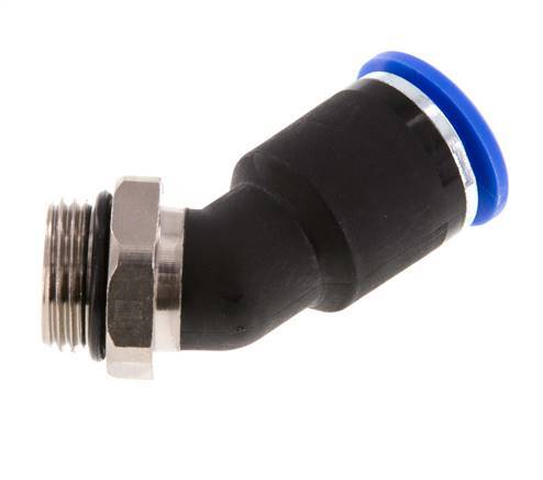 12mm x G3/8'' 45Grad Winkel-Steckverschraubung mit Außengewinde Messing/PA 66 NBR [2 Stück]