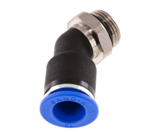 12mm x G3/8'' 45Grad Winkel-Steckverschraubung mit Außengewinde Messing/PA 66 NBR [2 Stück]