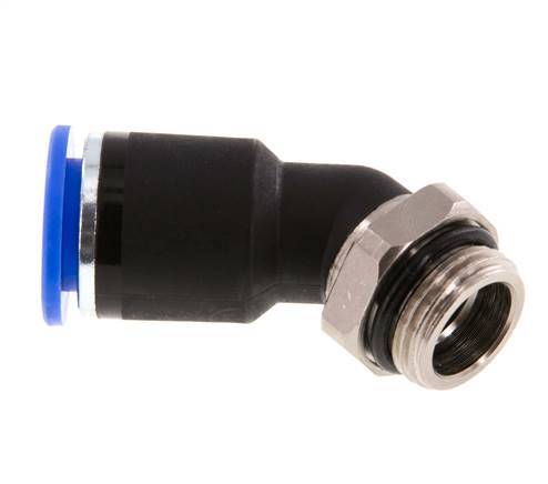12mm x G3/8'' 45Grad Winkel-Steckverschraubung mit Außengewinde Messing/PA 66 NBR [2 Stück]
