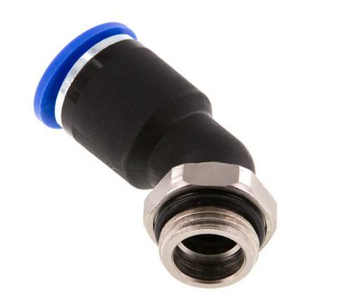 12mm x G3/8'' 45Grad Winkel-Steckverschraubung mit Außengewinde Messing/PA 66 NBR [2 Stück]