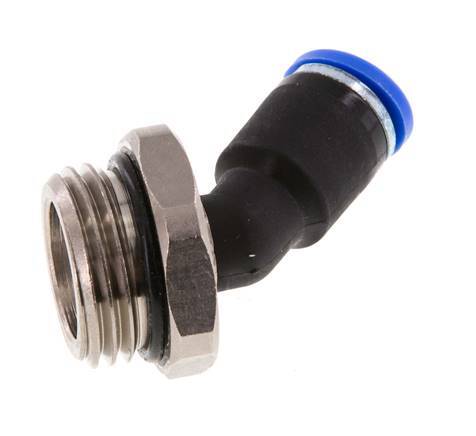 8mm x G1/2'' 45Grad Winkel-Steckverschraubung mit Außengewinde Messing/PA 66 NBR [2 Stück]