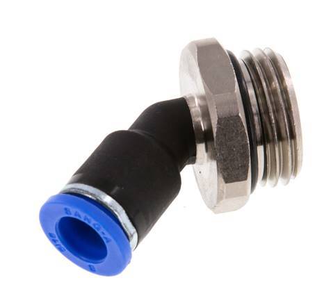 8mm x G1/2'' 45Grad Winkel-Steckverschraubung mit Außengewinde Messing/PA 66 NBR [2 Stück]
