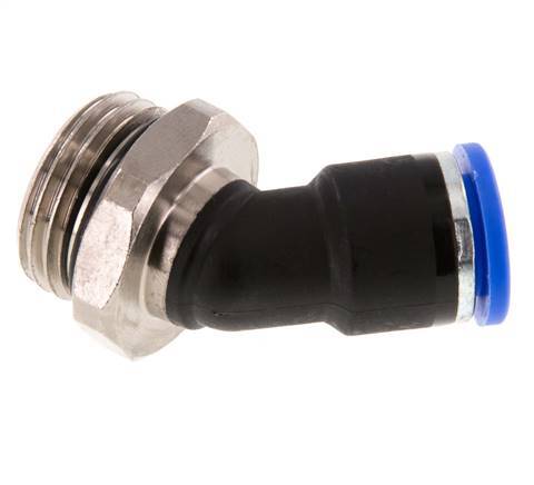 10mm x G1/2'' 45Grad Winkel-Steckverschraubung mit Außengewinde Messing/PA 66 NBR [2 Stück]