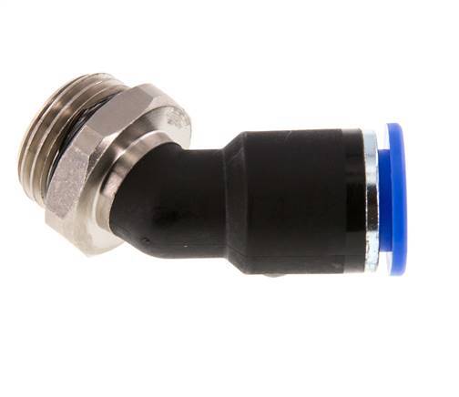 12mm x G1/2'' 45deg Elbow Push-in Fitting with Male Threads Brass/PA 66 NBR