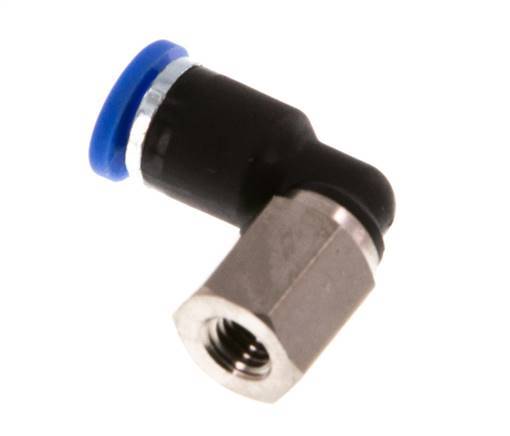 4mm x M 5 90Grad Winkel-Steckverschraubung mit Innengewinde Messing/PA 66 NBR drehbar [2 Stück]