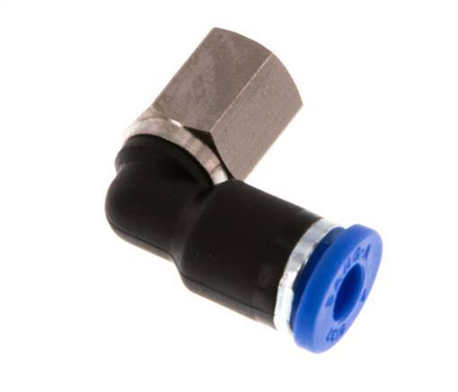 4mm x M 5 90Grad Winkel-Steckverschraubung mit Innengewinde Messing/PA 66 NBR drehbar [2 Stück]
