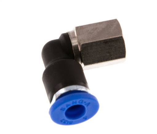 4mm x M 5 90Grad Winkel-Steckverschraubung mit Innengewinde Messing/PA 66 NBR drehbar [2 Stück]