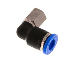 6mm x M 5 90Grad Winkel-Steckverschraubung mit Innengewinde Messing/PA 66 NBR drehbar [2 Stück]