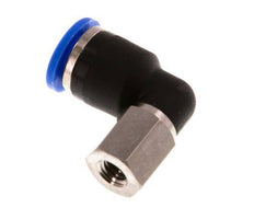 6mm x M 5 90Grad Winkel-Steckverschraubung mit Innengewinde Messing/PA 66 NBR drehbar [2 Stück]