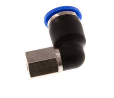 6mm x M 5 90Grad Winkel-Steckverschraubung mit Innengewinde Messing/PA 66 NBR drehbar [2 Stück]