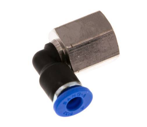 4mm x G1/8'' 90deg Winkel Steckverschraubung mit Innengewinde Messing/PA 66 NBR drehbar [2 Stück]