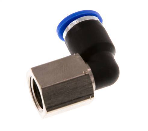 6mm x G1/8'' 90deg Winkel Steckverschraubung mit Innengewinde Messing/PA 66 NBR drehbar [2 Stück]