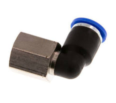 6mm x G1/8'' 90deg Winkel Steckverschraubung mit Innengewinde Messing/PA 66 NBR drehbar [2 Stück]