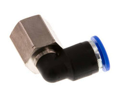 6mm x G1/8'' 90deg Winkel Steckverschraubung mit Innengewinde Messing/PA 66 NBR drehbar [2 Stück]