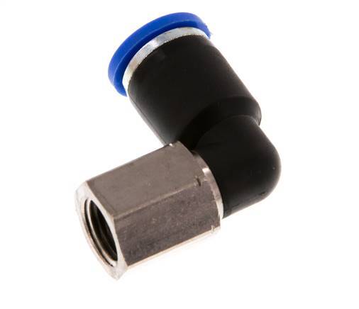 8mm x G1/8'' 90deg Elbow Push-in Fitting with Female Threads Brass/PA 66 NBR Rotatable [2 Pieces]