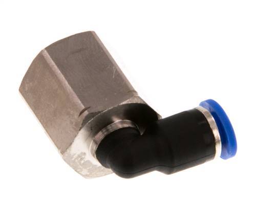 4mm x G1/4'' 90deg Winkel Steckverschraubung mit Innengewinde Messing/PA 66 NBR drehbar [2 Stück]