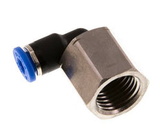 4mm x G1/4'' 90deg Winkel Steckverschraubung mit Innengewinde Messing/PA 66 NBR drehbar [2 Stück]