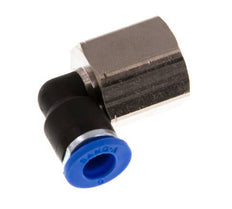 6mm x G1/4'' 90deg Winkel Steckverschraubung mit Innengewinde Messing/PA 66 NBR drehbar [2 Stück]