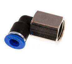 6mm x G1/4'' 90deg Winkel Steckverschraubung mit Innengewinde Messing/PA 66 NBR drehbar [2 Stück]
