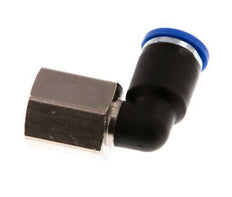 8mm x G1/4'' 90deg Winkel Steckverschraubung mit Innengewinde Messing/PA 66 NBR drehbar [2 Stück]