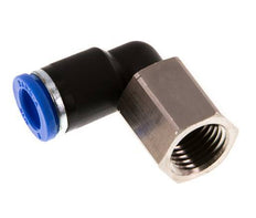 8mm x G1/4'' 90deg Winkel Steckverschraubung mit Innengewinde Messing/PA 66 NBR drehbar [2 Stück]