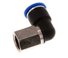10mm x G1/4'' 90deg Winkel Steckverschraubung mit Innengewinde Messing/PA 66 NBR drehbar [2 Stück]