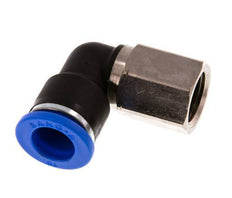 10mm x G1/4'' 90deg Winkel Steckverschraubung mit Innengewinde Messing/PA 66 NBR drehbar [2 Stück]