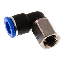 10mm x G1/4'' 90deg Winkel Steckverschraubung mit Innengewinde Messing/PA 66 NBR drehbar [2 Stück]