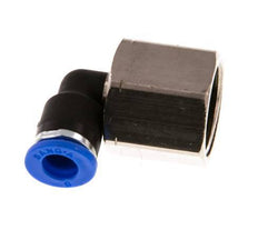 6mm x G3/8'' 90deg Winkel Steckverschraubung mit Innengewinde Messing/PA 66 NBR drehbar [2 Stück]