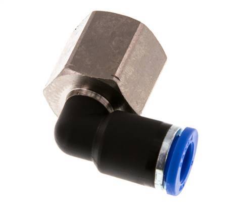 8mm x G3/8'' 90deg Winkel Steckverschraubung mit Innengewinde Messing/PA 66 NBR drehbar [2 Stück]