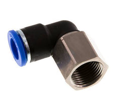 10mm x G3/8'' 90deg Winkel Steckverschraubung mit Innengewinde Messing/PA 66 NBR drehbar [2 Stück]