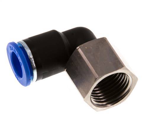 12mm x G1/2'' 90deg Winkel-Steckverschraubung mit Innengewinde Messing/PA 66 NBR drehbar