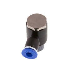 4mm x R1/8'' 90deg Winkel L-Form Steckfitting mit Außengewinde Messing/PA 66 NBR drehbar [2 Stück]