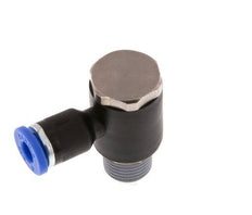 4mm x R1/8'' 90deg Winkel L-Form Steckfitting mit Außengewinde Messing/PA 66 NBR drehbar [2 Stück]