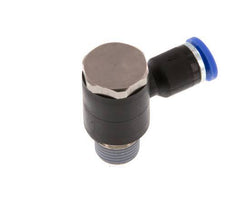 4mm x R1/8'' 90deg Winkel L-Form Steckfitting mit Außengewinde Messing/PA 66 NBR drehbar [2 Stück]