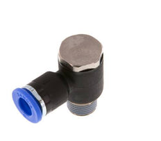 6mm x R1/8'' 90deg Winkel L-Form Steckfitting mit Außengewinde Messing/PA 66 NBR drehbar [2 Stück]