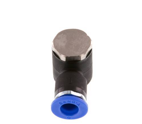 6mm x R1/8'' 90deg Winkel L-Form Steckfitting mit Außengewinde Messing/PA 66 NBR drehbar [2 Stück]