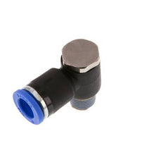 8mm x R1/8'' 90deg Winkel L-Form Steckfitting mit Außengewinde Messing/PA 66 NBR drehbar [2 Stück]