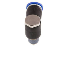 8mm x R1/8'' 90deg Winkel L-Form Steckfitting mit Außengewinde Messing/PA 66 NBR drehbar [2 Stück]