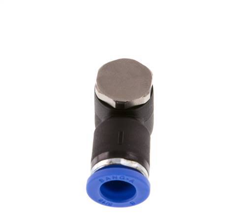 8mm x R1/8'' 90deg Winkel L-Form Steckfitting mit Außengewinde Messing/PA 66 NBR drehbar [2 Stück]